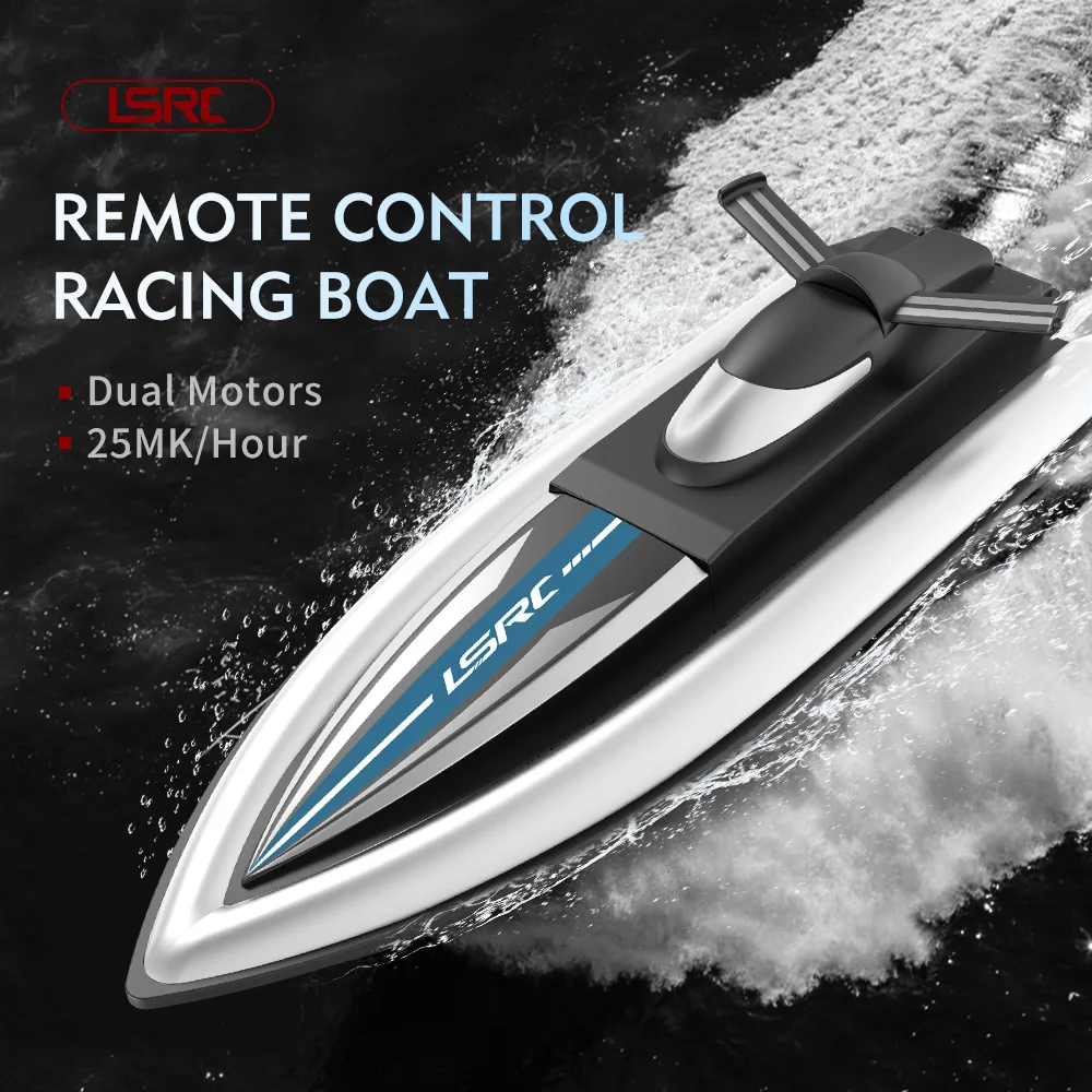 2 4G LSRC B8 RC высокоскоростная гоночная лодка Водонепроницаемая перезаряжаемая
