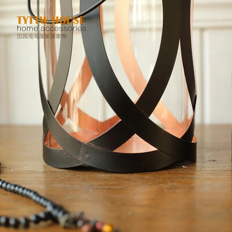 Простой черный Настольный подсвечник роскошный романтический минималистичный в
