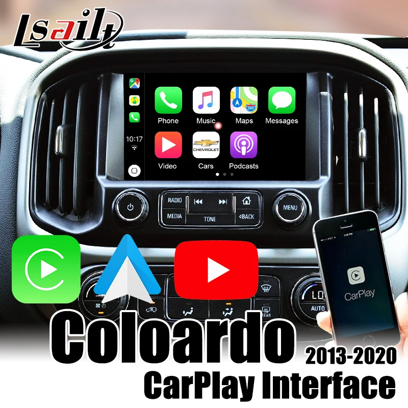 Беспроводной интерфейс Carplay для Колорадо Малибу Сильверадо 2013 2019 Mylink Android