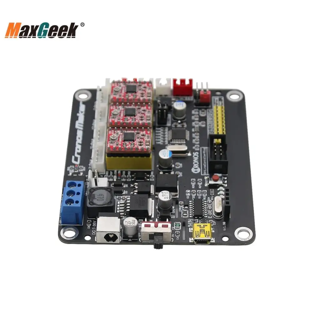 Плата лазерного контроллера Maxgeek GRBL 3 осевой шаговый двигатель USB плата драйвера
