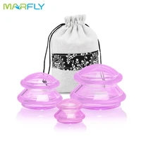 transparent silicone cans vacuum cupping glasses therapy set ventosa anti cellulite suction cups massage body cups facial jars