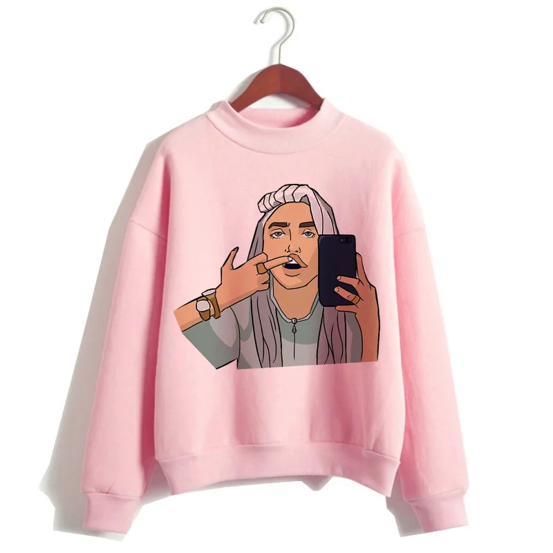 Billie Eilish, худи, женская одежда, толстовка, Корейская, 90 s, с капюшоном, Harajuku, с принтом, толстовки, уличная, топ, повседневная, ulzzang, капюшон - Цвет: 4611