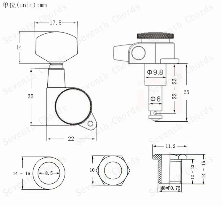ein set 6 pcs gesperrt string tuning pegs schlüssel tuner mechaniken für akustische elektrische gitarre lhdz xft free global shipping