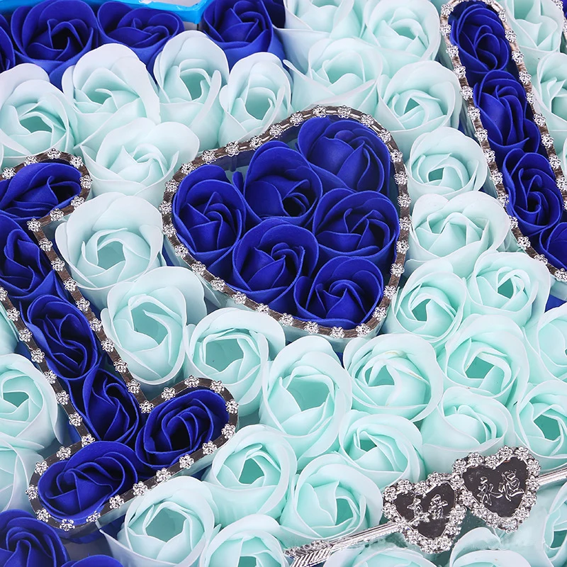 

Fake Flowers Artificial Flowers Rose Gift Box Romantic Valentine's Day Birthday Gift Wedding Decor Simulation Soap flowers