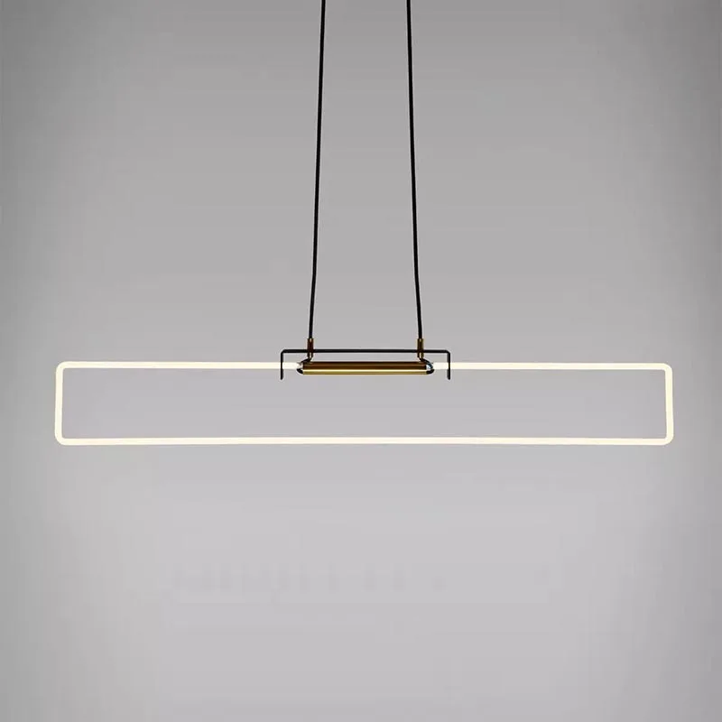 

Nordic minimalist strip lamps studio desk modern minimalist lines creative restaurant bar chandelier