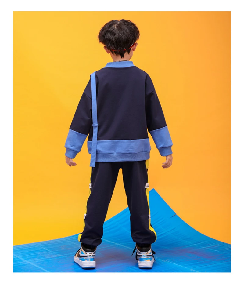 

2021 Spring New Hoodies For Girls And Boys' Hip-hop Style Suits Children's Costumes Long Sleeve Tops + Pants Casual Tracksuit