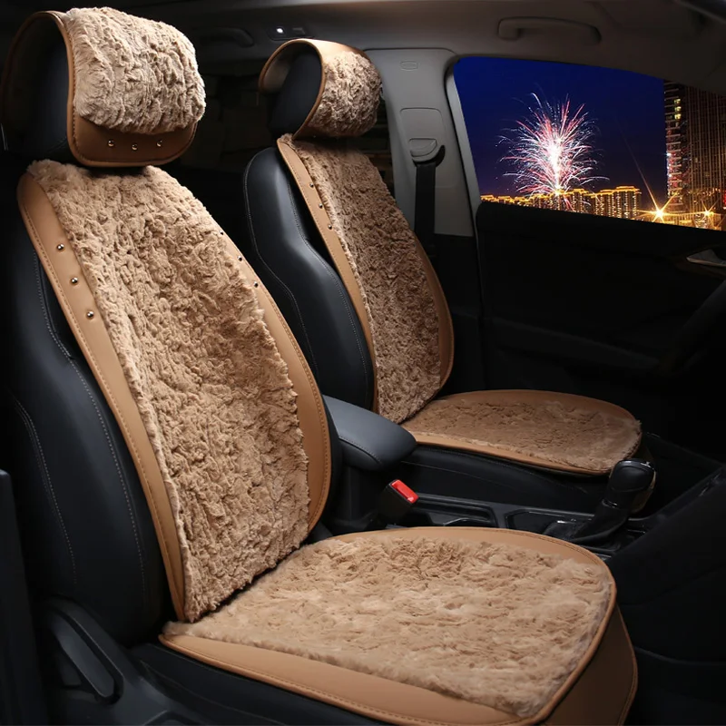 Чехол для автомобильного сиденья 1 шт. зимний теплый плюшевый коврик из