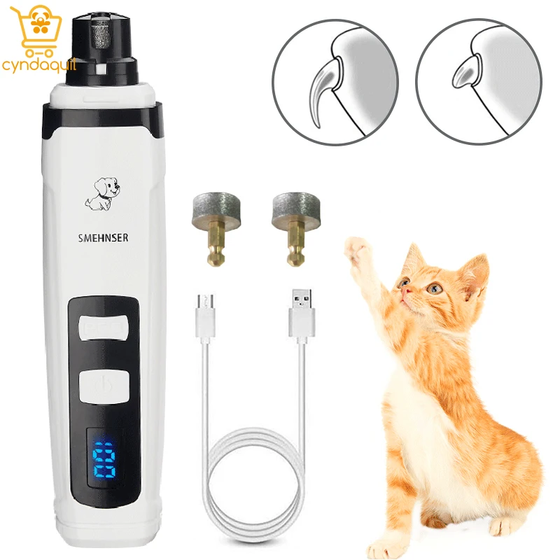 

Cat Nail Clippers Rechargeable Pet Nail Grinder Cutter Grooming Tools USB Dog Cat Claw Paws Trimmer Beauty Nail Pet Supplies