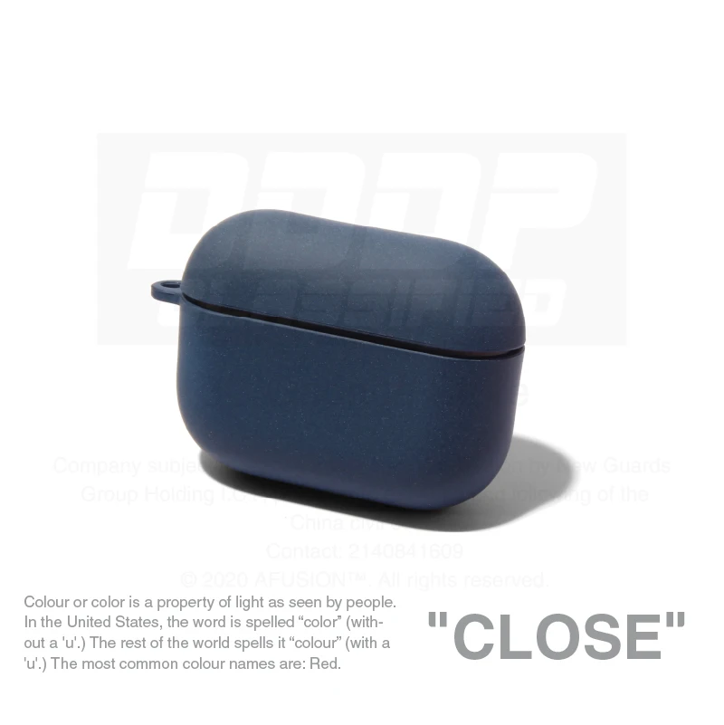 

Hard PC Protective Pure Colour Case For Airpods 1/2 pro cute fun gadget with keychain carabiner hook accessories(Deep Blue)