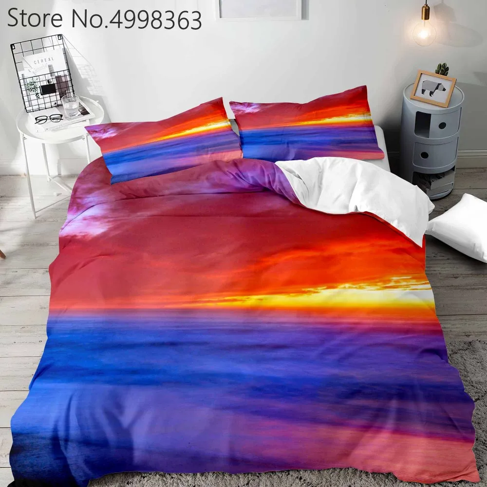 Лето океан Гавайи постельные принадлежности 3D Закат волна цвет постельное белье