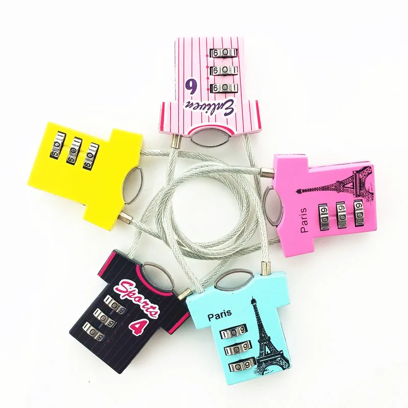 

501 clothing type luggage password padlock metal luggage digital wire rope password lock