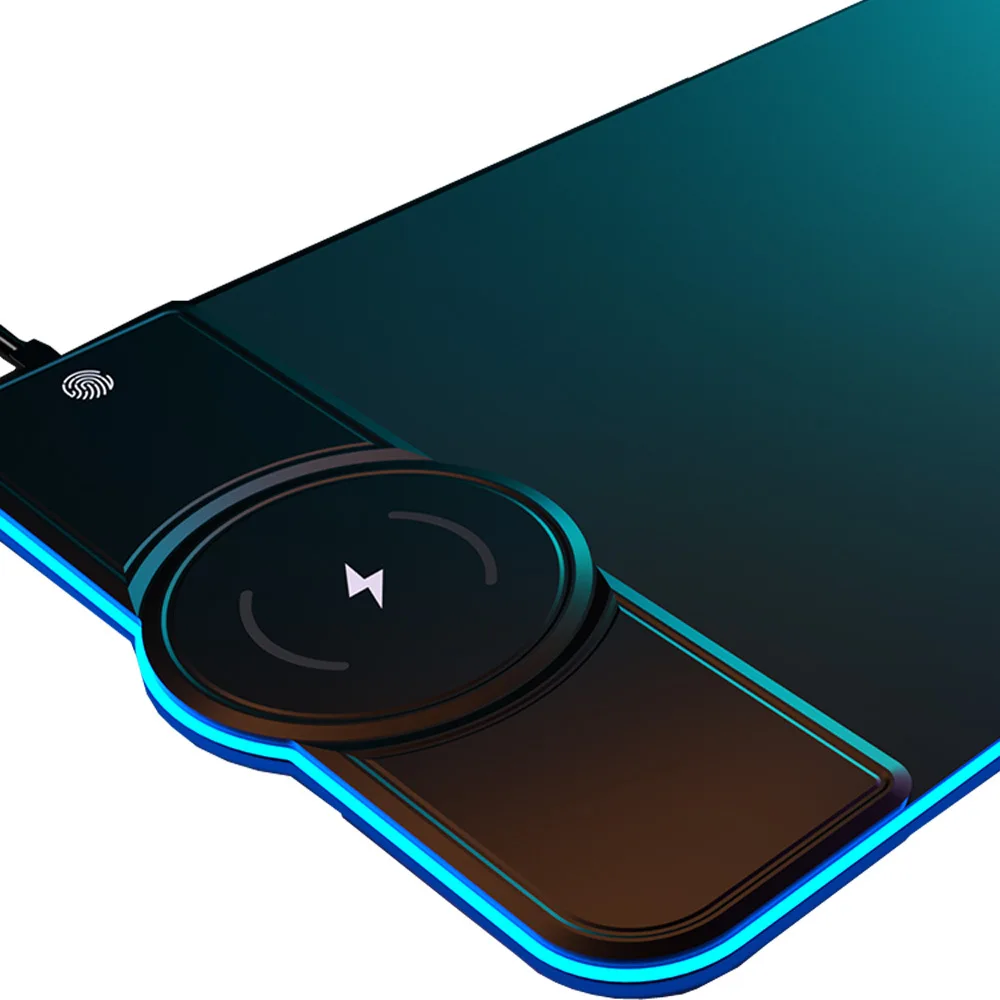 

2 шт. светодиодный светильник Мышь pad RGB клавиатуры крышка стола-коврик красочные поверхности Мышь Pad Водонепроницаемый мобильный телефон бе...