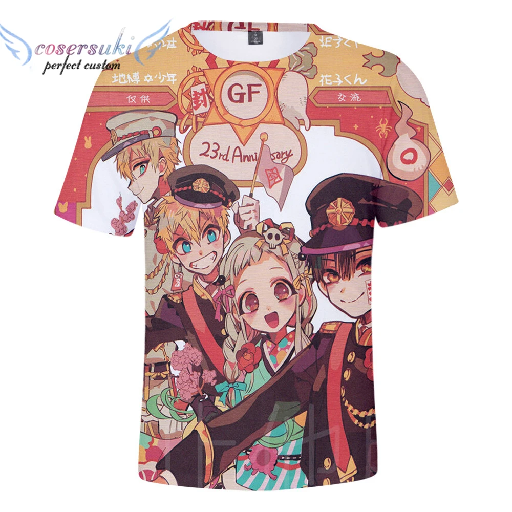 

Anime Toilet-Bound Jibaku Shounen Hanako Kun Nene Yashiro T-Shirt New Anime Summer Men Women Cosplay Short Sleeve T shirt