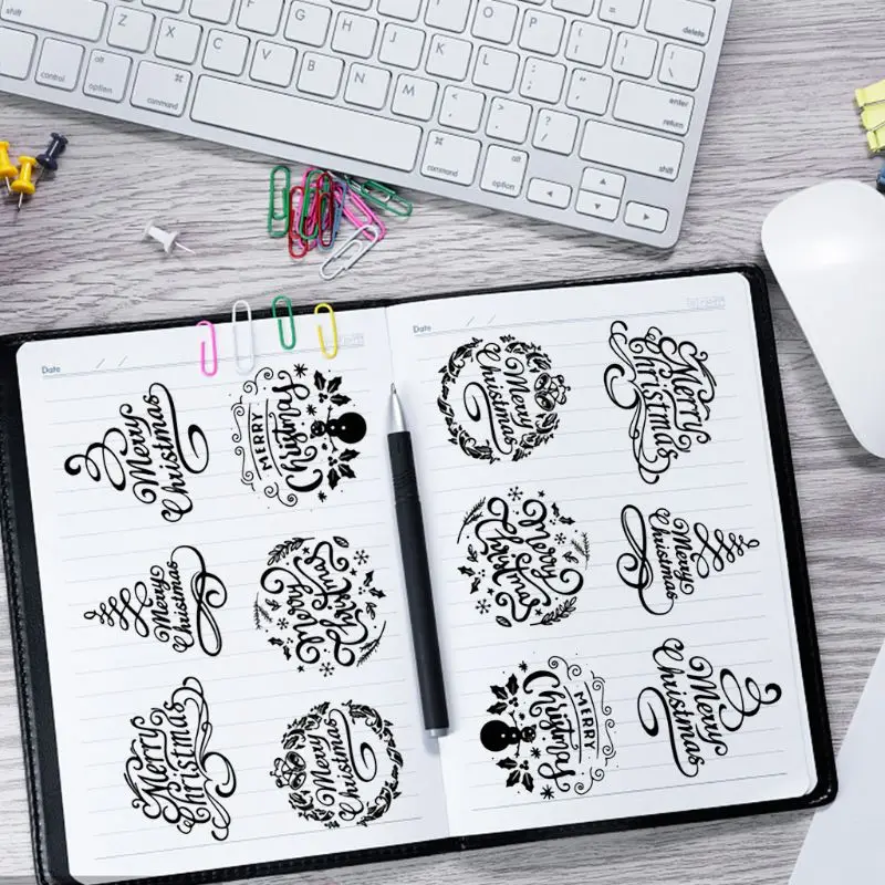 Рождественский силиконовый Печатный штамп DIY Скрапбукинг Фотоальбом бумажная