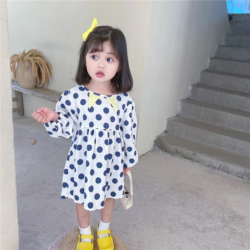 

Prince Lace Floral Girls Kids Dress Spring Summer Baby Tops Bottoming Children Clothes Special Occasion Long Sleeve High Quality