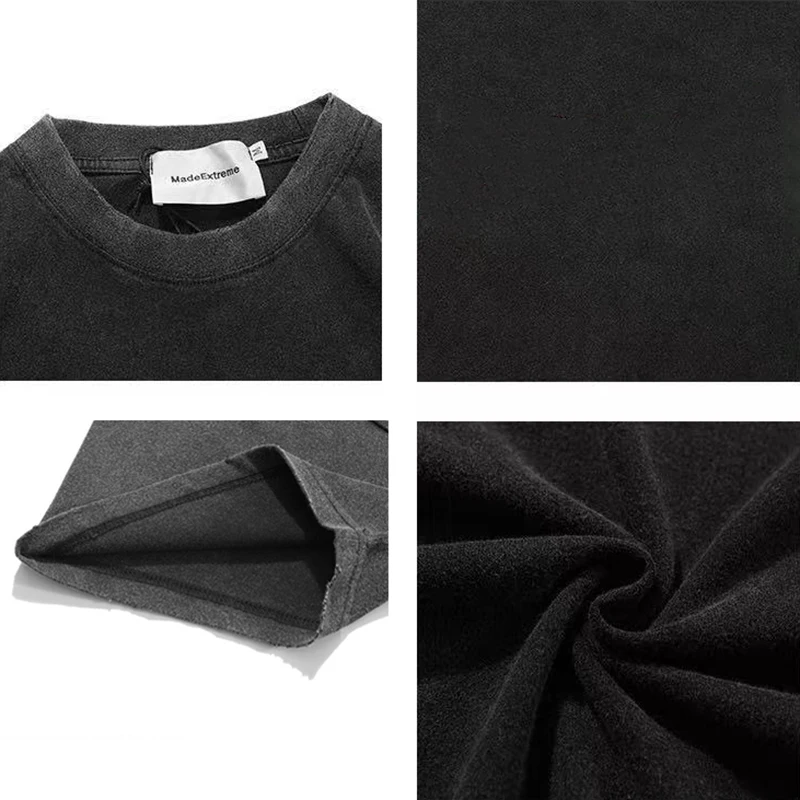 Женская футболка в стиле Харадзюку черная с рисунком эмо из аниме и готических