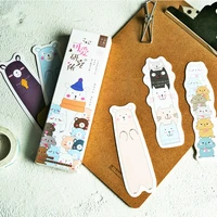 30pcs cartoon animal paper bookmark memory book message card student boy girl reader school office cute clip stationery gift