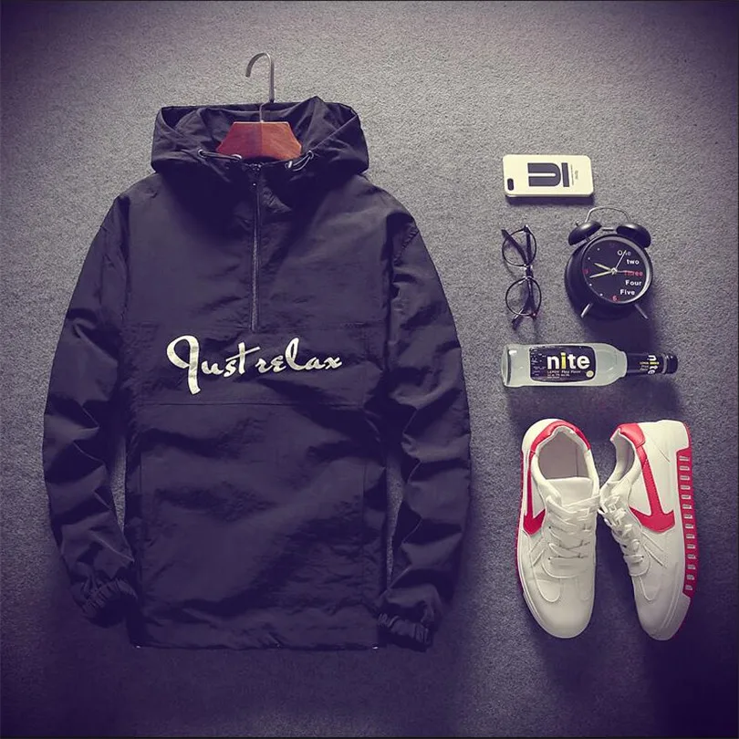 2019 новая брендовая одежда мужская куртка с капюшоном весна осень хорошее