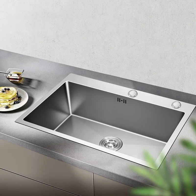Кухонные раковины из нержавеющей стали с одним бантом выше или под стойкой