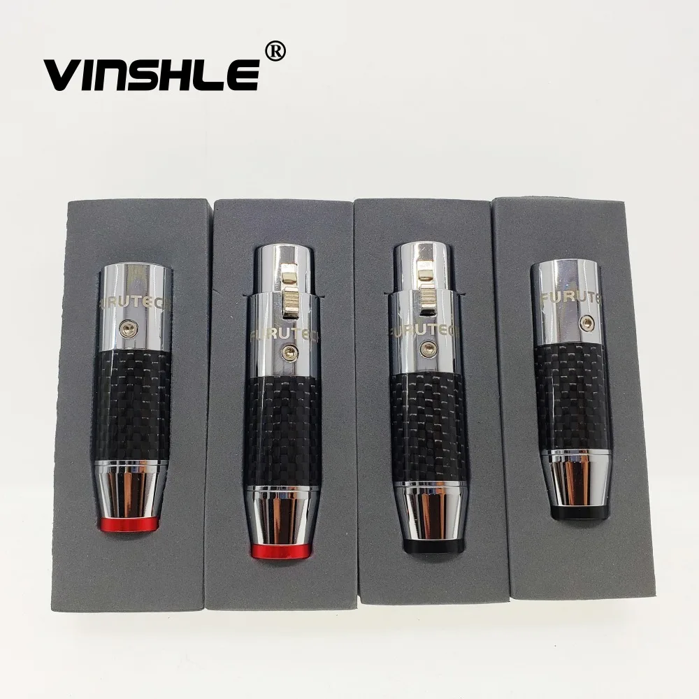 Furutech CF 601M(R) 602F(R) родиевое покрытие XLR разъем из углеродного волокна|Вилки с