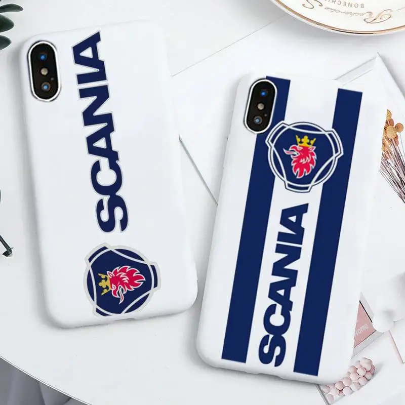 

Scanias Truck Phone Case For IPhone 6 6s 7 8 Plus X Xs Xr Xsmax 11 12 Pro Promax 12mini Candy White Silicone Cover