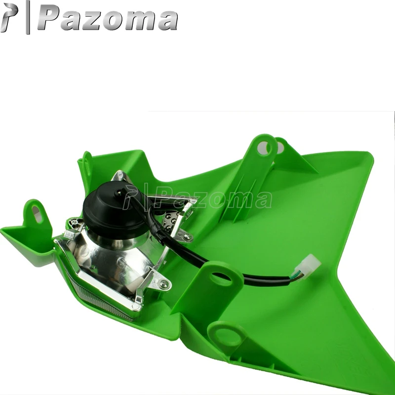 Для уличным Мотокросс двойной Спорт, обтекаемые фары для Kawasaki KMX KX KLX KLR KLE ZZR KDX 110 125 140 250 300 450 650 WR
