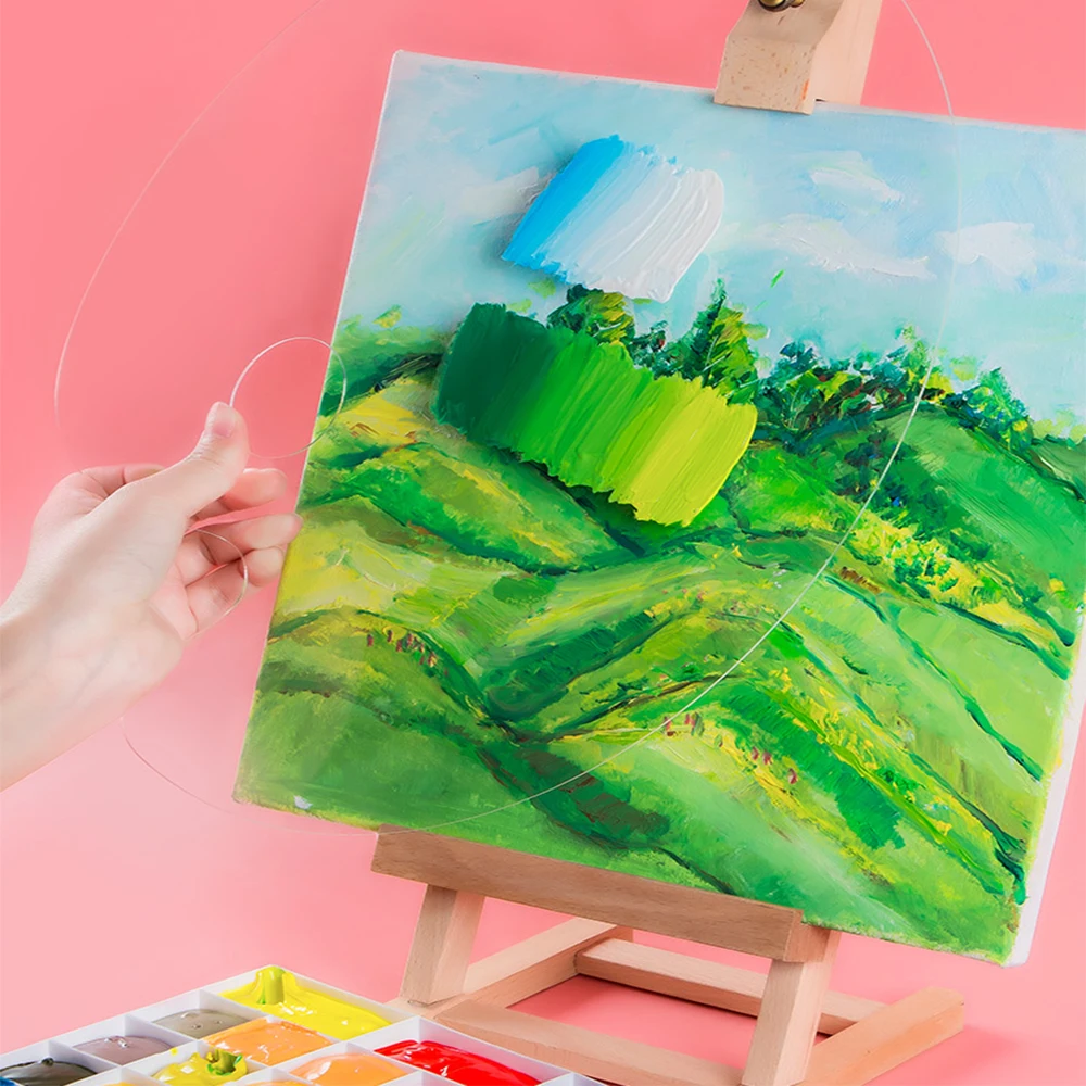 Палитра для рисования товары рукоделия прозрачная с отверстием большого пальца |