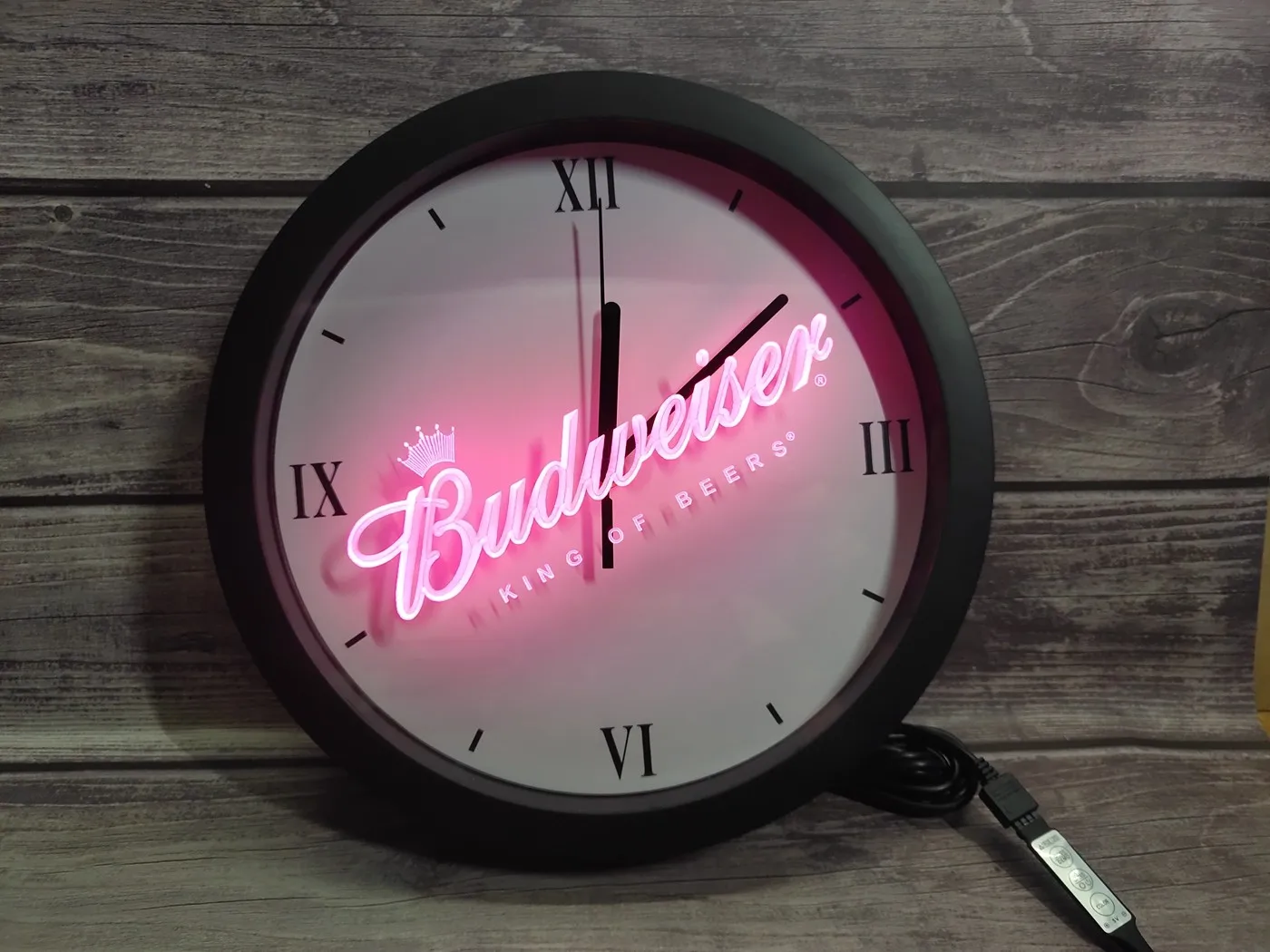 0a002 Budweiser пивной бар Паб Клуб App Rgb 5050 светодиодные неоновые вывески настенные часы