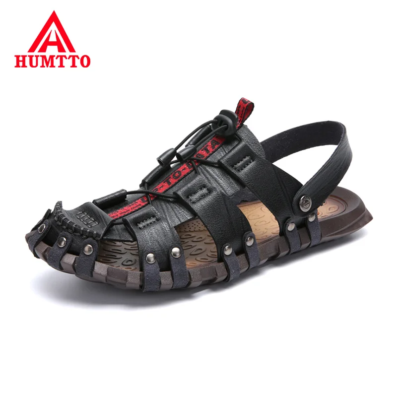 Модные пляжные сандалии больших размеров мужские мягкие Нескользящие