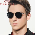 Солнечные очки Psacss классические поляризационныенеполяризационные для мужчин и женщин, винтажные круглые солнцезащитные очки, брендовые дизайнерские солнцезащитные очки, линзы UV400
