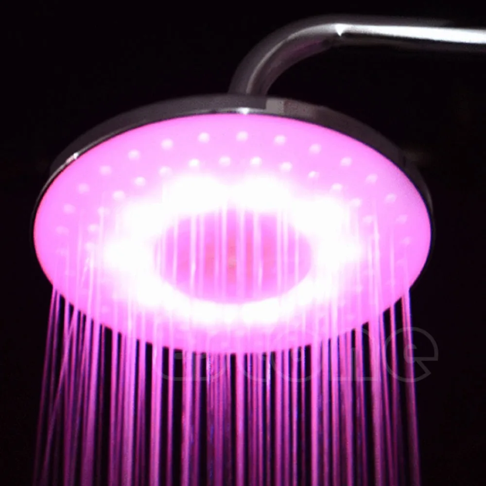 

Stainless Steel 8" inch RGB LED Light Rain Shower Head Bathroom
