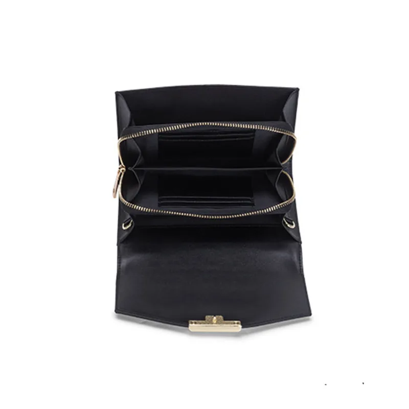 

100% Genuine Leather 2021 New Fashion All-match First-layer Cowhide One-shoulder Messenger Chain Mobile Phone Bag Bags for Women