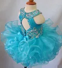 Синий кристалл драгоценности камни для маленьких девочек платье на день рождения платье принцессы капкейк, пышные бальные платья нарядное блестящее платье на выпускной на новый год От 1 до 14 лет