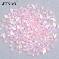 junao 36mm 48mm pink ab horse eye nail art rhinstone flatback diamond crystal stones stickers nail art manicure decorations