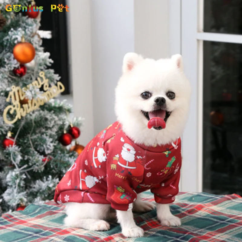 Pet Dog Cat Christmas Clothes Fleece Sweaters Warmth Soft For Small Medium Large Pet Cat Dog Accessories DropShipping Gonius Pet