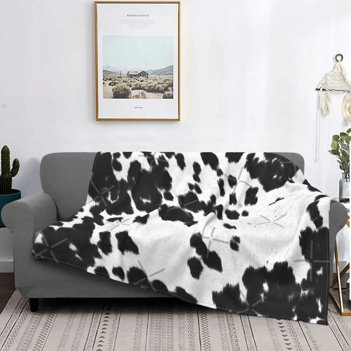 

3 шт., детское черно-белое одеяло в клетку