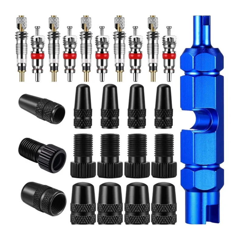 

ulti-functionbicycle american valves core french nozzle extension rod bicycle valves disassembly spanner tool 26/15Pc