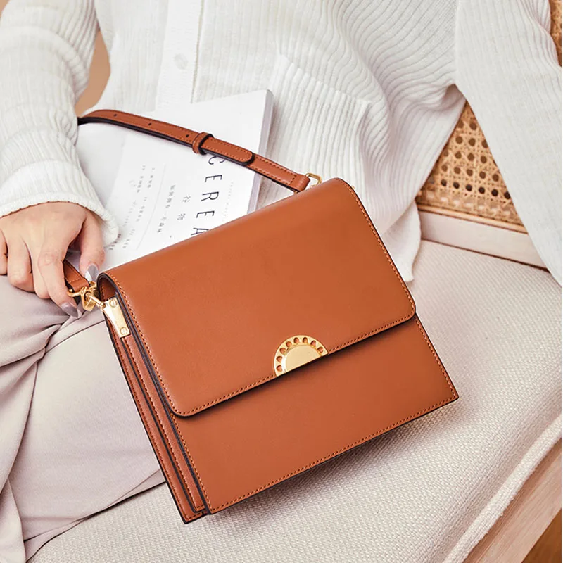 

Small square bag women slung 2021 new Joker leather women's bag this year popular bag fashion organ bag