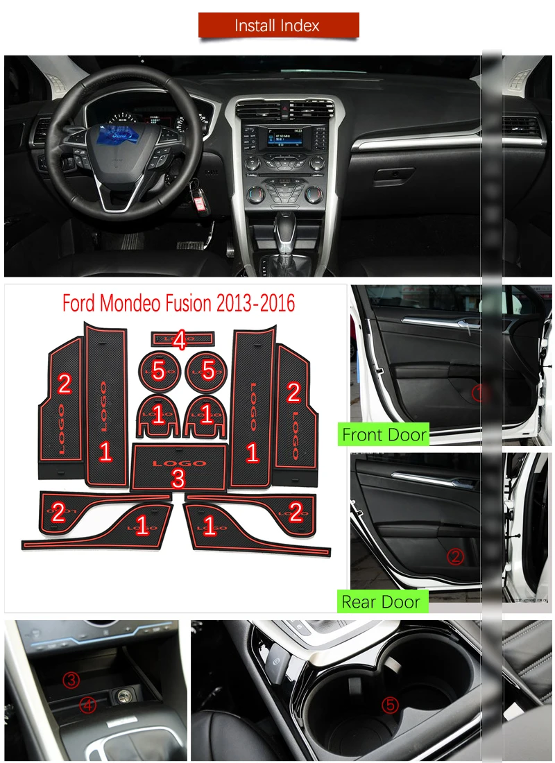 Противогрязная прокладка для Ford Mondeo Fusion 2013 2014 2015 2016 в MK5 аксессуары слот ворот