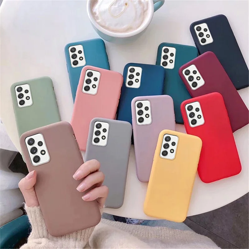 

Candy Silicone Phone Case for Samsung Galaxy A02 A02S A12 A32 A52 A72 A11 A21S A31 A51 A71 A20 A30 A50 A70 Matte Soft Tpu Cover