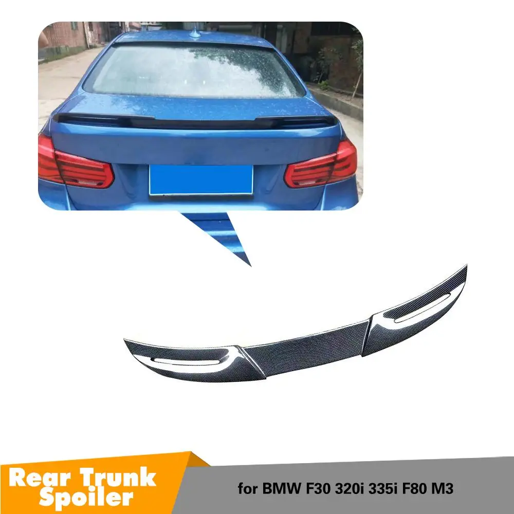 Спойлер из натурального углеродного волокна для BMW F30 F35 F80 M3 330i 335i 2013 2018|Спойлеры и