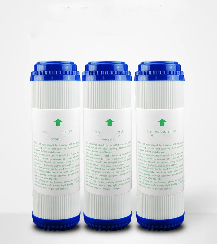 3 шт., 10-дюймовый GAC гранулированный фильтр с активированным углем, картридж с фильтром, зеркальный очиститель воды, замена UDF