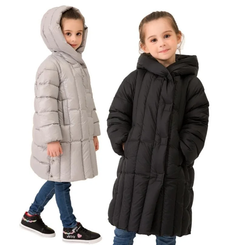 

2022 Winter New Children Hooded Down Jacket Fashion art Retro Girls Outerwear Modis Kids Down Jacket For Cold Weather Y2055