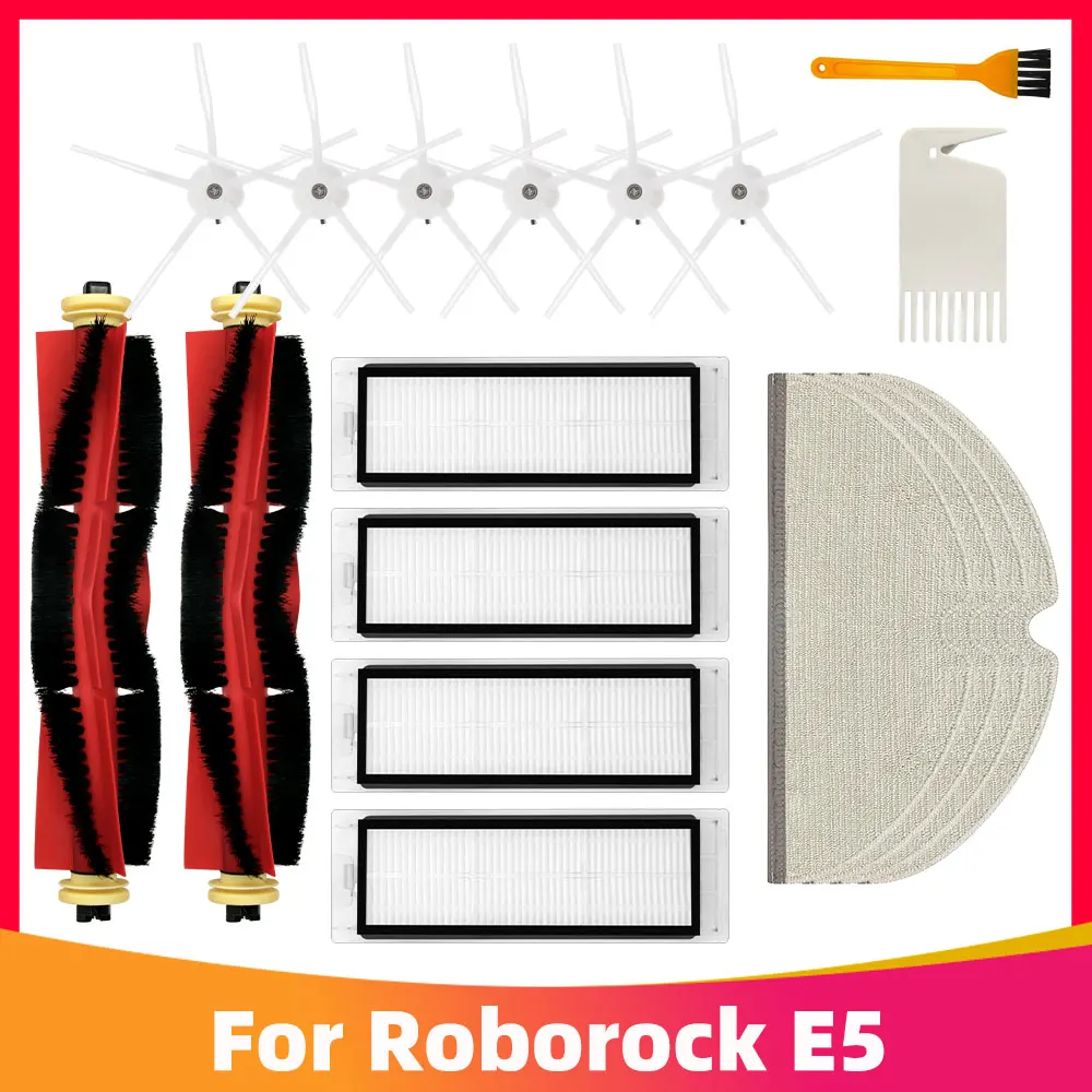 

Детали для робота-пылесоса Xiaomi Roborock E5 S5 Max S6 MaxV, основная щетка с фильтром НЕРА, боковые щетки, тряпочка, запчасти Xiomi