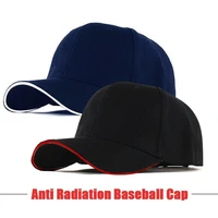 anti radiation cap computer tv emf shielding hat rfmicrowave protection baseball cap silver fiber unisex rfid shielding hats