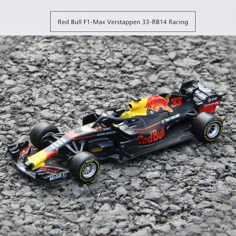 Bburago 1:43 Ferrari F1 12 стиль имитация сплава супер игрушка модель автомобиля для с рулевым колесом управления переднего колеса рулевого управления - Цвет: 2018-Red Bull-33