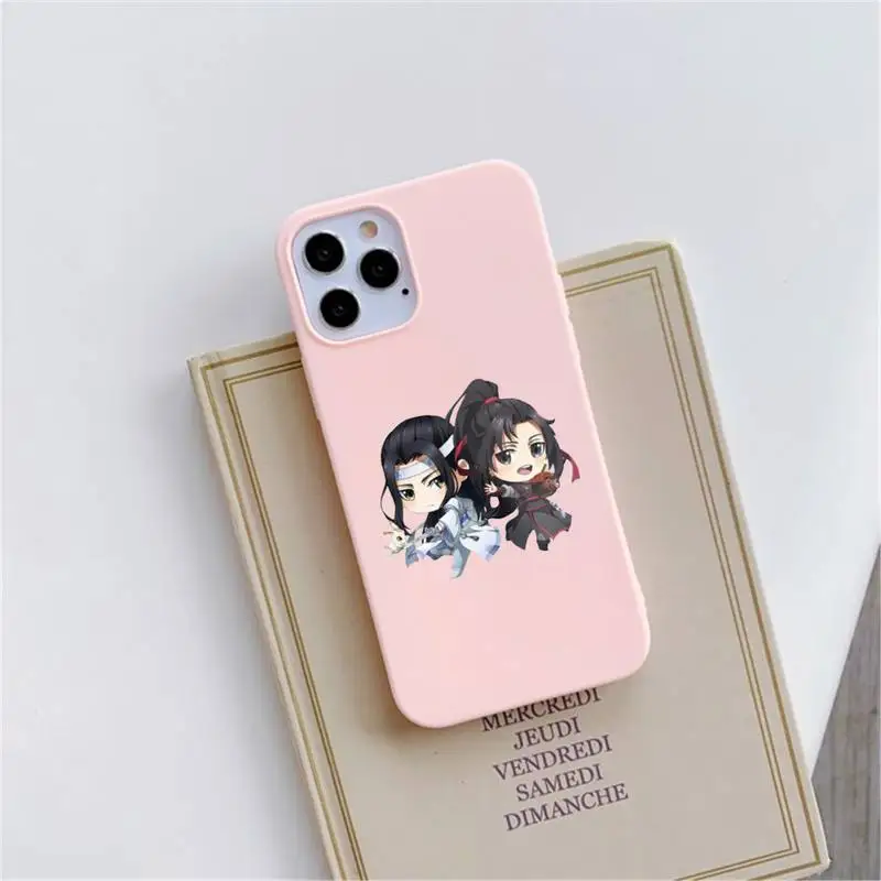 

Mo Dao Zu Shi Phone Case Pink Candy Color for iPhone 11 12 mini pro XS MAX 8 7 6 6S Plus X SE 2020 XR