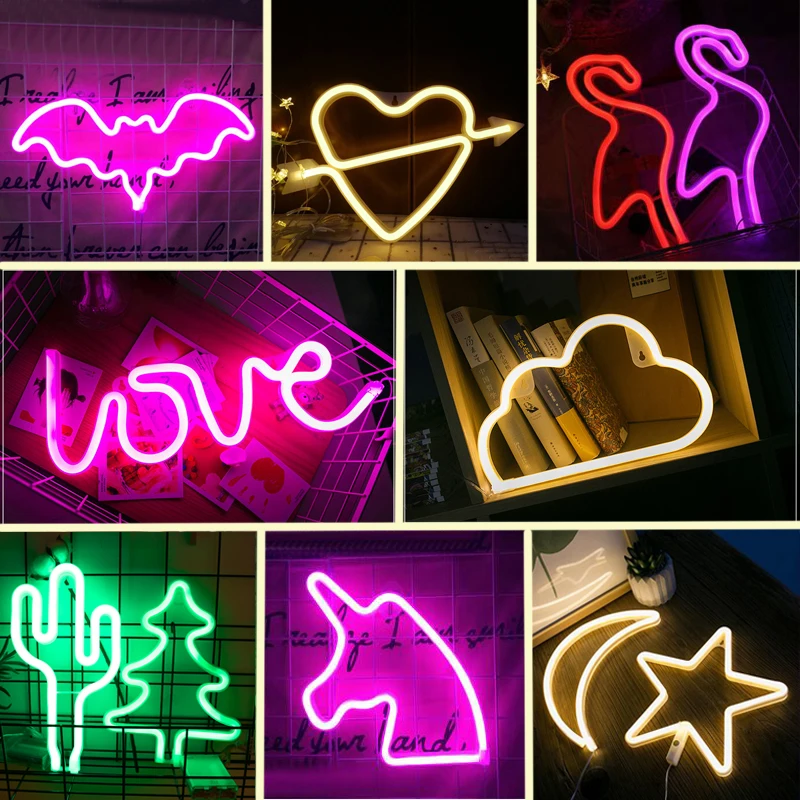 Светодиодный неоновый светильник Радуга Wall Art знак светильник s Hello Спальня украшение висит неоновая лампа дома вечерние праздничного декора Рождественский подарок - изображение