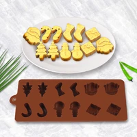 silicone chocolate mold christmas baking tools non stick silicone cake mould jelly candy 3d diy molds kitchen accessories