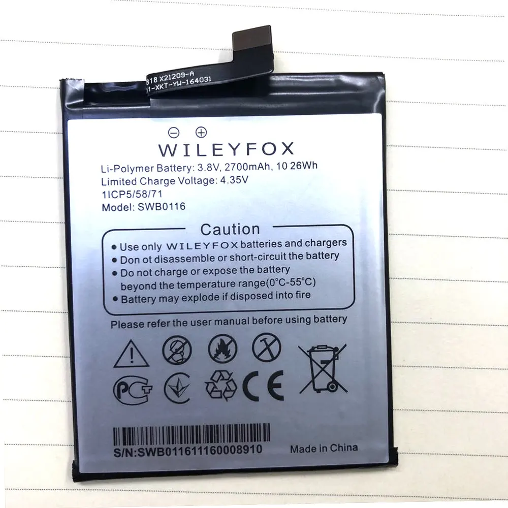 new 3.85v 2700mah swb0116  Batteries For Wileyfox Swift 2 /Swift 2 Plus Cell phone Battery